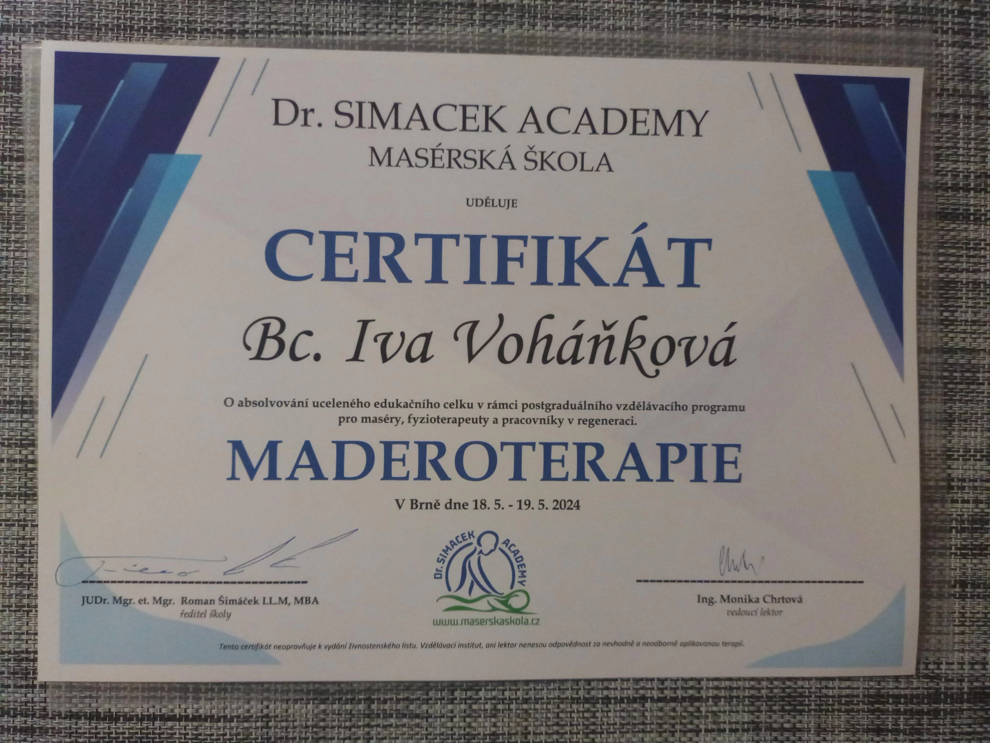 Rekondiční masáže - Bc. Iva Voháňková - obrázek 5